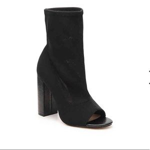 Black peep toe booties 7